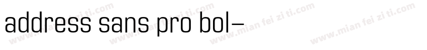 address sans pro bol字体转换